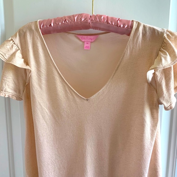 Lilly Pulitzer gold top - Picture 2 of 3